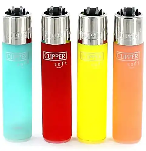 Clipper-Feuerzeug Clipper Feuerzeuge, Soft Touch, 4 Stück