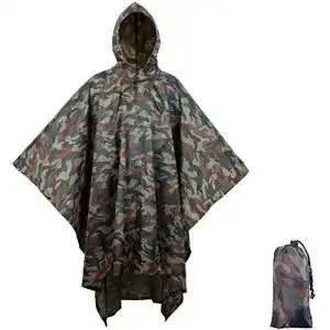 Regenponcho-Jagd BALIGO 3-in-1 Mehrzweck Regenponcho