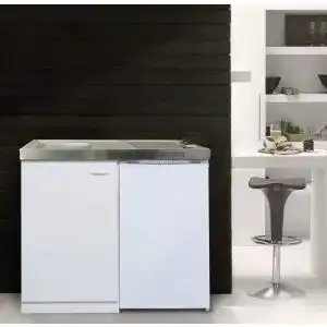 Miniküche respekta MK100WC mit Glaskeramikkochfeld