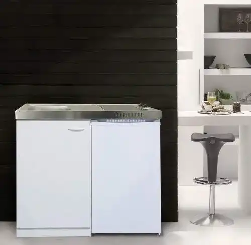 Miniküche respekta MK100WC mit Glaskeramikkochfeld