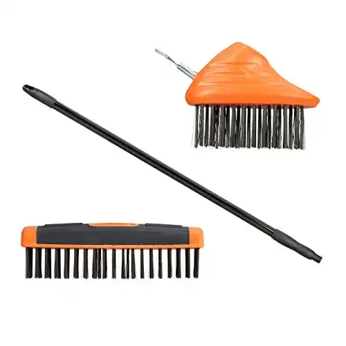 Fugenbürste Relaxdays, schwarz Set mit Teleskop-Stiel