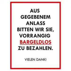Bargeldlos-bezahlen-Schild Apalis Hygiene Hinweis Bodenaufkleber
