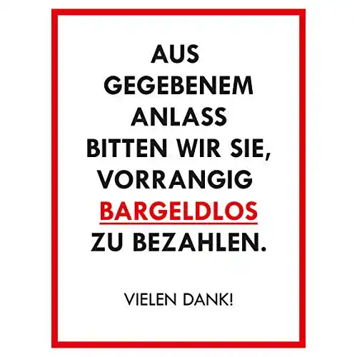 Bargeldlos-bezahlen-Schild Apalis Hygiene Hinweis Bodenaufkleber
