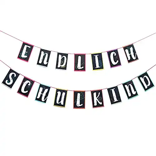 Die beste Girlande Oblique Unique ® Endlich Schulkind Hänge Deko 2026 Test Bestseller Girlande Oblique Unique ® Endlich Schulkind Hänge Deko