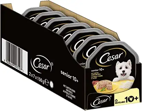 Hundefutter-Senior Cesar Nassfutter Senior 10+, 14 x 150g
