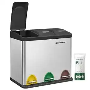 Geruchsdichter Mülleimer SONGMICS Mülleimer, 3 x 8 L
