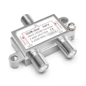 Sat-Verteiler DUR-line SAT & BK-Verteiler, 2-Fach Splitter