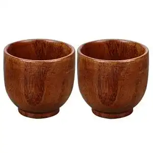 Holzbecher QUHEEE Natürliche Hölzerne Tasse 2 Stück