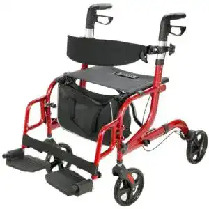 Rollator mit Fußstützen abc HOME | Rollator & Rollstuhl | 2in1