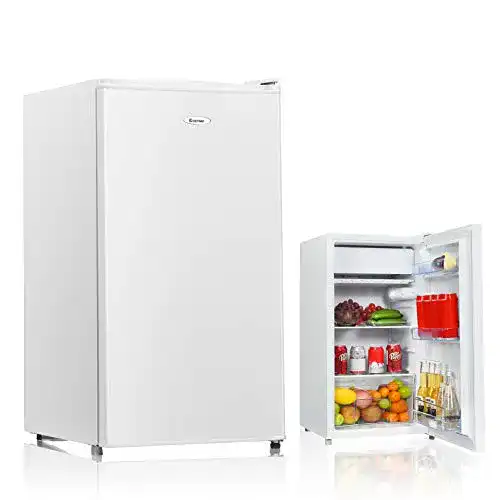 Kleiner Kühlschrank mit Gefrierfach COSTWAY 91L Weiß