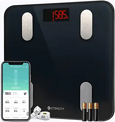 Etekcity-Waage ETEKCITY Körperfettwaage, mit APP, Bluetooth