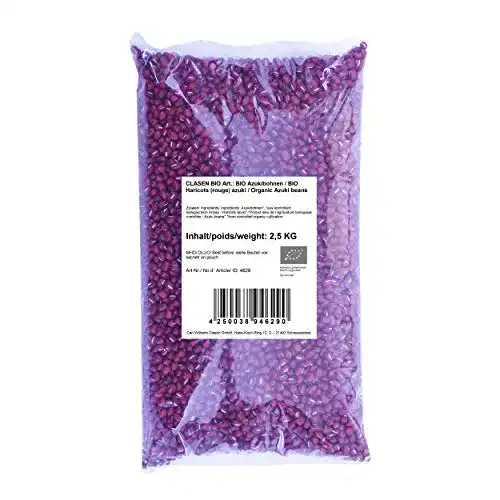 Azukibohnen Clasen Bio, getrocknet, festkochend, 2,5 kg