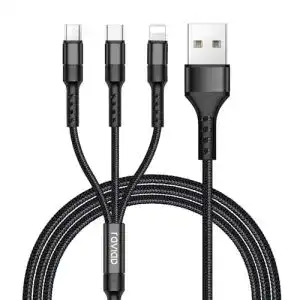 Multi-Ladekabel RAVIAD Multi USB Ladekabel 1.2M Nylon 3 in 1