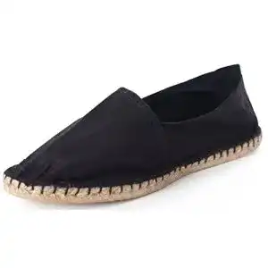 Espadrilles Herren Sommerlatschen Espadrilles, klassisch, schwarz