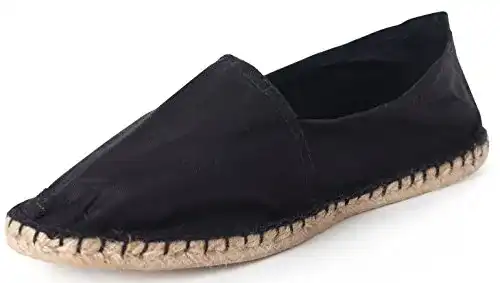 Espadrilles Herren Sommerlatschen Espadrilles, klassisch, schwarz