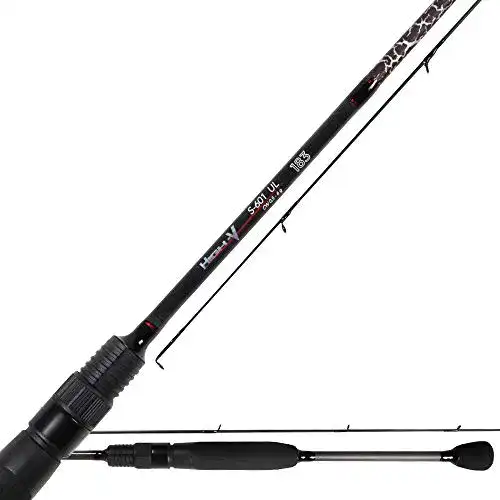 Spoon-Ruten Saeger Unisex – Erwachsene Iron Claw High-Ultra Light Rute zum leichten Spinnfischen auf Barsche & Forellen, Spinnrute, Barschrute