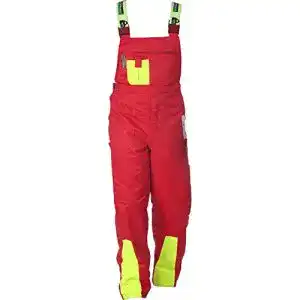 Schnittschutzhose WOODSafe Herren 15066/50 , Rot, 50 EU