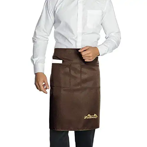 Grillschürze Leder Viedouce 2 Pack Schürze, kurze Taille