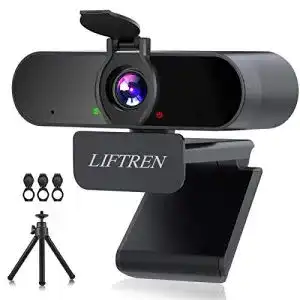 Webcam mit Mikrofon LIFTREN 1080P HD für PC, USB Streaming