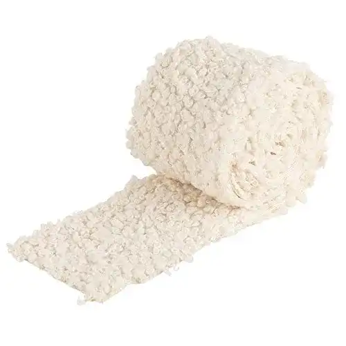 Kunstfell Ideen mit Herz, Band Teddy 8 cm breit 2 m lang