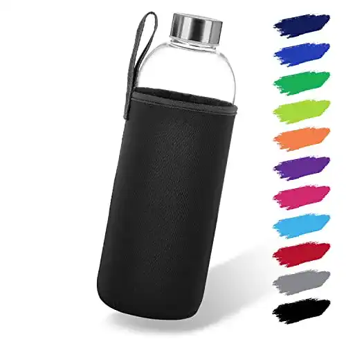 Glas-Trinkflasche 1l NOMA NOMA ® mit Neoprenhülle