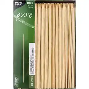 Holzspieße PAPSTAR Schaschlikspieße, 1000 Stück, 20 cm