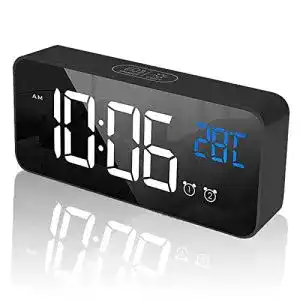 LED-Wecker tronisky Digitaler Wecker, USB Wiederaufladbar