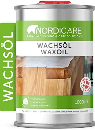 Teakholz-Pflege Nordicare Hartwachsöl 1L farblos zur Holz-Pflege