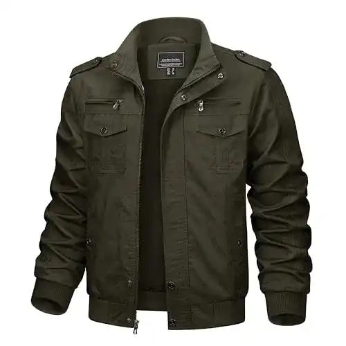 Jagdjacke Herren KEFITEVD Übergangsjacke Herren Militär Jacke Kurz