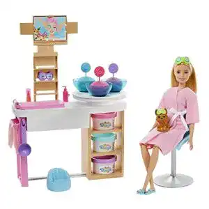 Barbie-Puppe Barbie GJR84 Wellness Gesichtsmasken Spielset