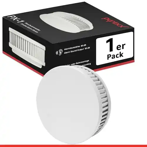 Rauchmelder ohne LED Pyrexx PX-1 • 1 Stück • Rauchmelder Weiß