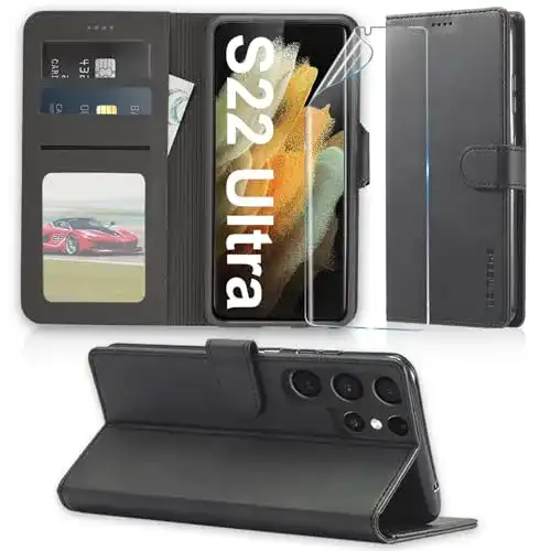Samsung-Galaxy-S22-Ultra-Hülle duomigesz, Leder klappbar