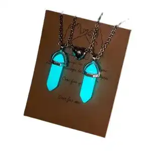 Bergkristall-Kette MIVY Bergkristall Kette, 2 Stücke Blau Leuchtend