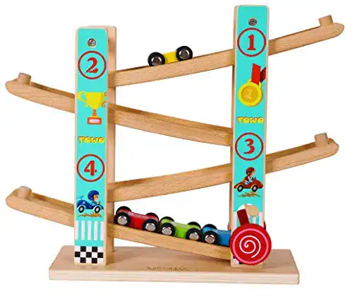 Holzrennbahn Toys of Wood Oxford Towo Reines Holz Car Rampe