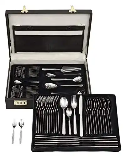 Die beste Besteckset 12 Personen GRÄWE Besteckkoffer, 68-teilig Edelstahl 2026 Test Bestseller Besteckset 12 Personen GRÄWE Besteckkoffer, 68-teilig Edelstahl