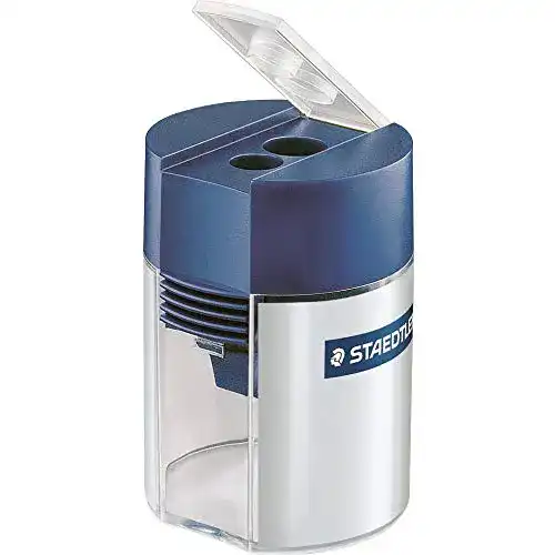 Dosenspitzer Staedtler 512 001 Doppelspitzer mit Behälter, 3 Stück