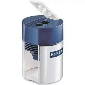 Anspitzer Staedtler 512 001 Doppelspitzer mit Behälter, 3 Stück
