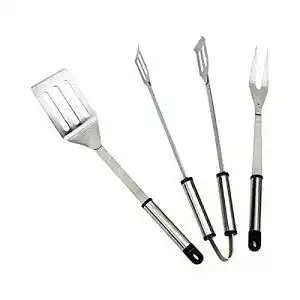 Grillbesteck Landmann, Silber, 37,5 x 7 x 2 cm