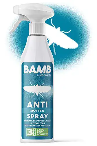 Die beste Mottenspray bamb Mottenschutz für Kleiderschrank Spray – 500ml 2026 Test Bestseller Mottenspray bamb Mottenschutz für Kleiderschrank Spray – 500ml