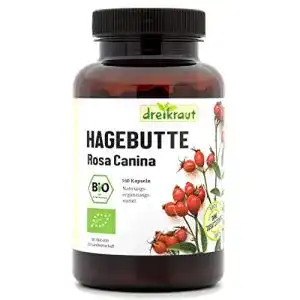 Hagebutten-Kapseln dreikraut Bio-, 160 Stück, ohne Zusätze