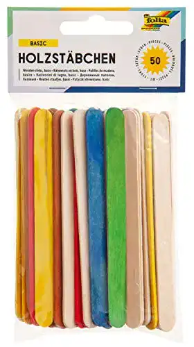 Eisstiele folia 2290 – Holzstäbchen zum Basteln, Eisstäbchen