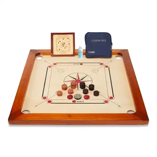 Carrom-Board Ubergames ECO-Holz Carrom Set aus Mangoholz