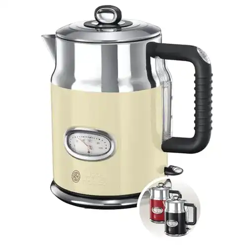 Edelstahl-Wasserkocher Russell Hobbs Wasserkocher, Retro, 1,7l