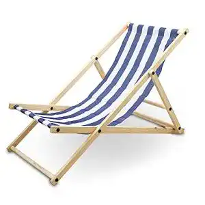 Strandstuhl BITUXX Liegestuhl Sonnenliege Gartenliege Holzliege