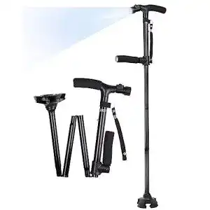 Gehstock SueH Design Klappbar, mit LED-Licht, höhenverstellbar