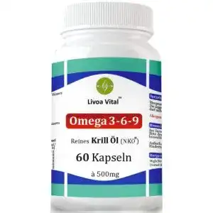 Krillöl Livoa Vital NKO Omega 3-6-9 Kapseln Hochdosiert, 60 Stk.