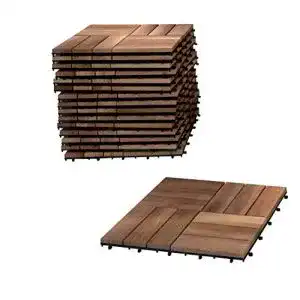 Terrassenplatte SAM Holzfliesen 05, Akazien-Holz, 9er Spar-Set
