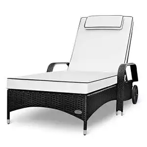 Strandliege mit Rollen RS Trade ‘Imola XXL’ Outdoor Polyrattan