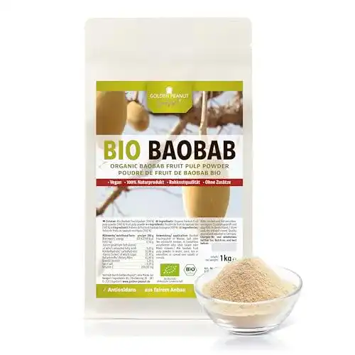 Baobab Golden Peanut Bio 1 Kg Beutel Fruchtpulver 100% rein