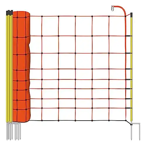 Weidezaun VOSS.farming 50m Elektrozaun-Netz, 108cm, 2 Spitzen